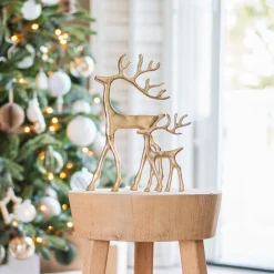 Gold Reindeer With Head Up