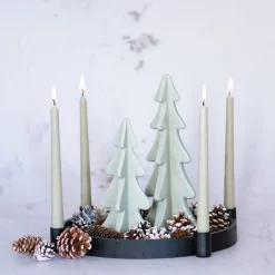 Green Dinner Candles (set Of 4)