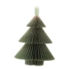 Green Paper Christmas Tree With Glitters