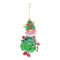 Handmade Rabbit With Christmas Outfit Ornament