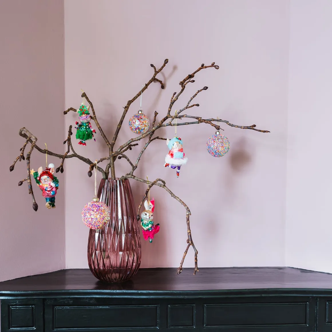 Handmade Rabbit With Christmas Outfit Ornament