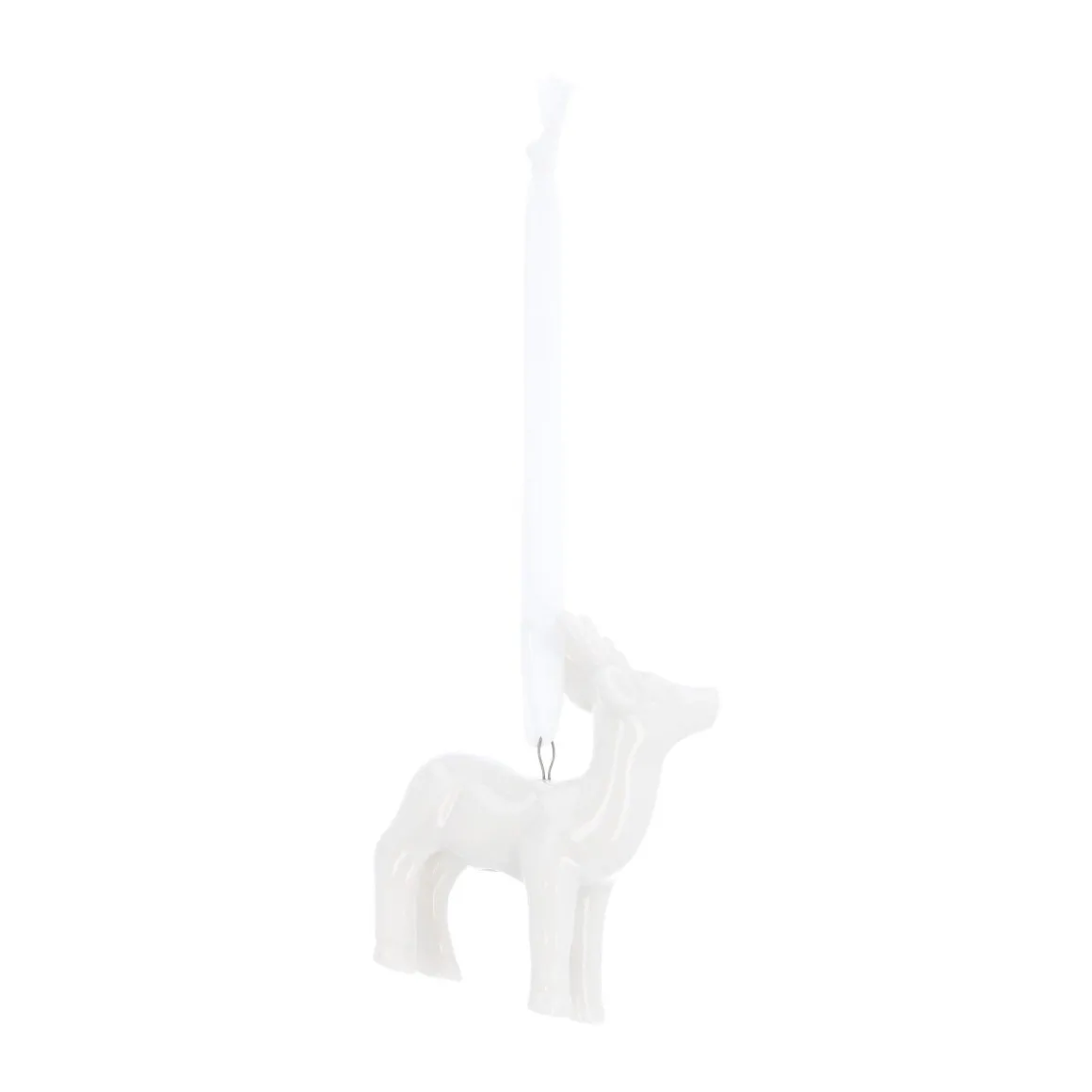 Hanger Reindeer Porcelain 6 Cm White