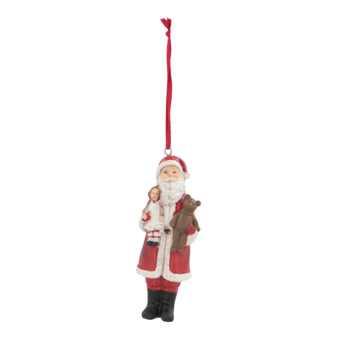 Hanger Santa With Teddy 11cm