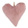 Hanging Heart Decoration Flannel 12cm Antique Pink