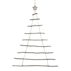 Hanging Ladder Christmas Tree 87cm Grey Wash