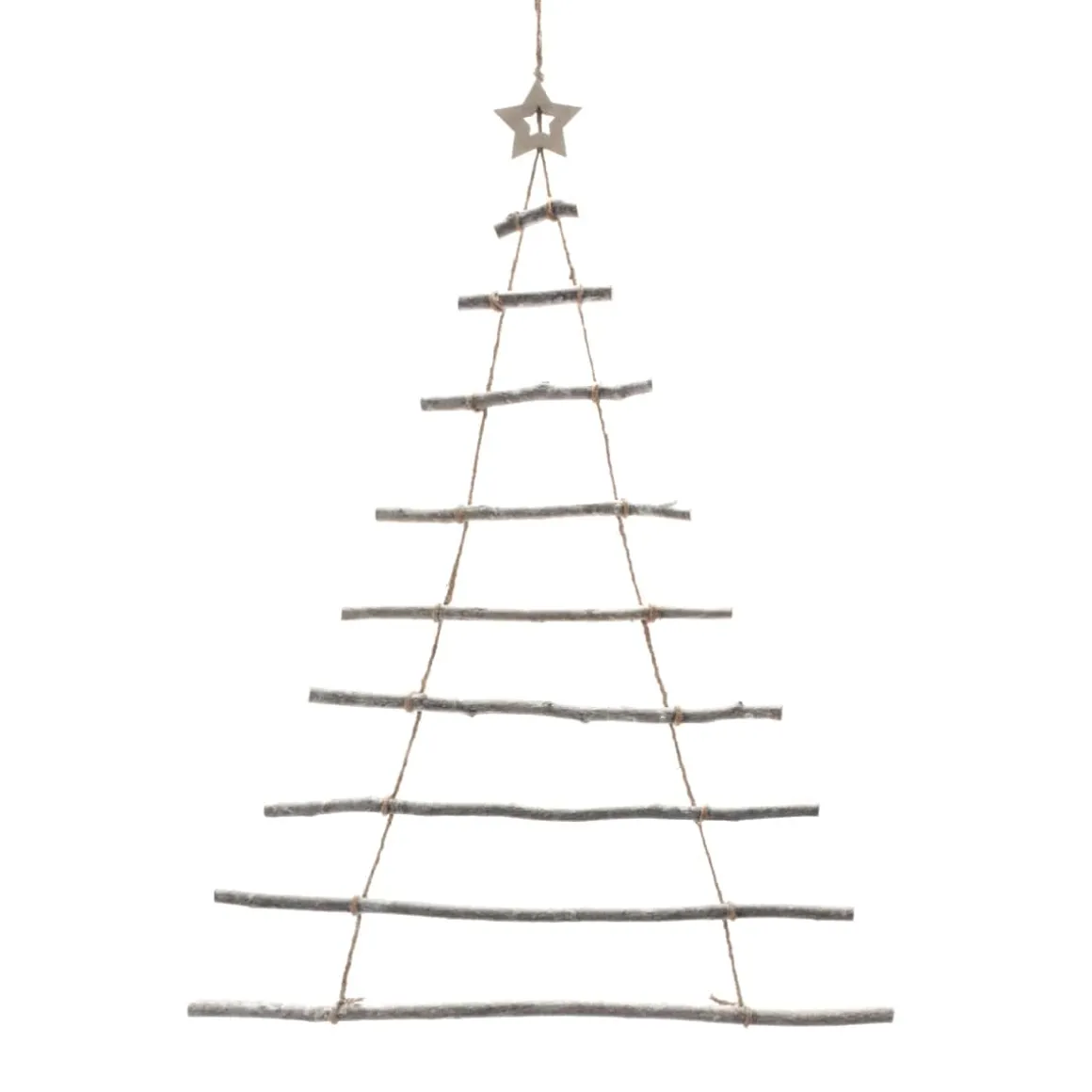 Hanging Ladder Christmas Tree 87cm Grey Wash