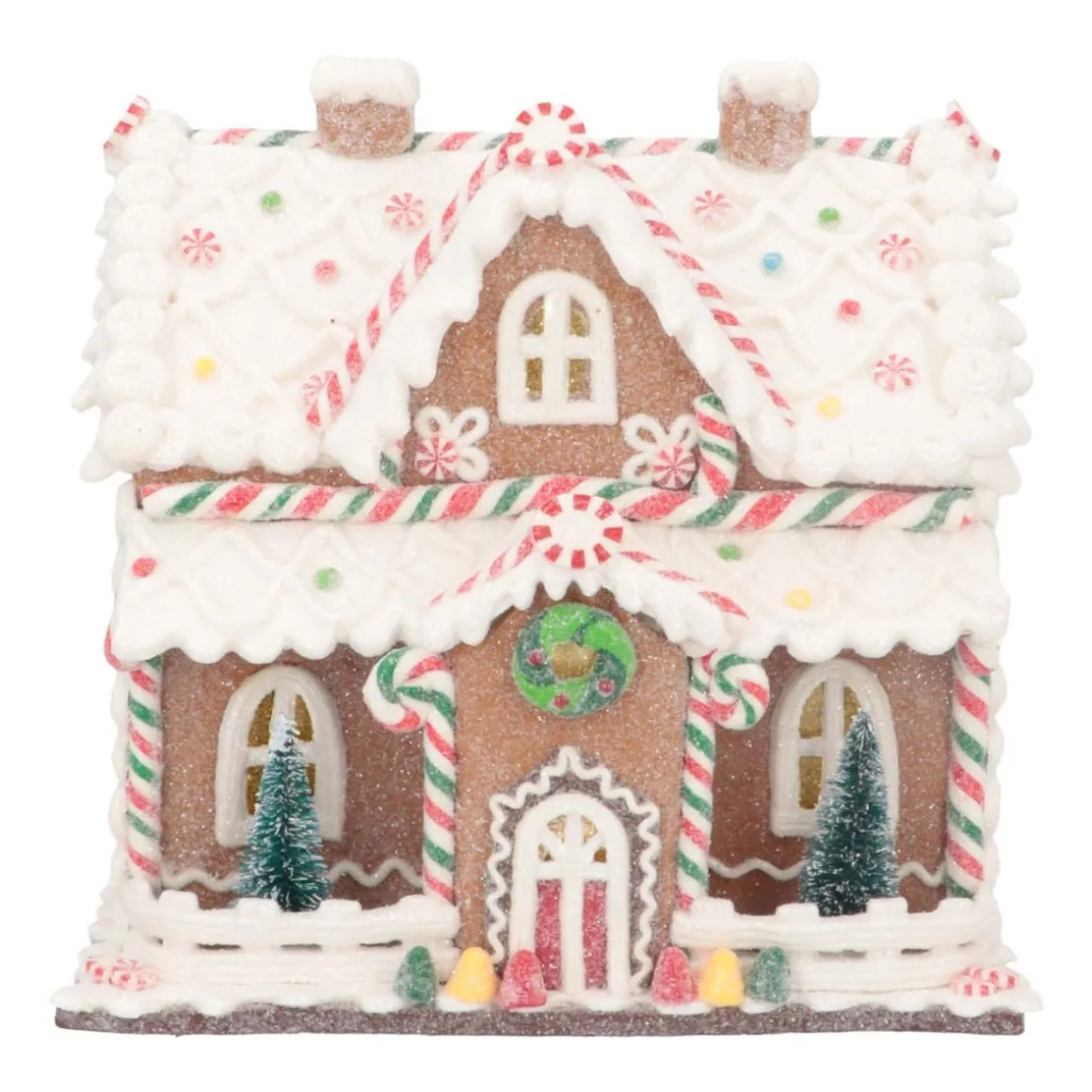 Large Clay Cookie House With LED | Handmade | 21cm High