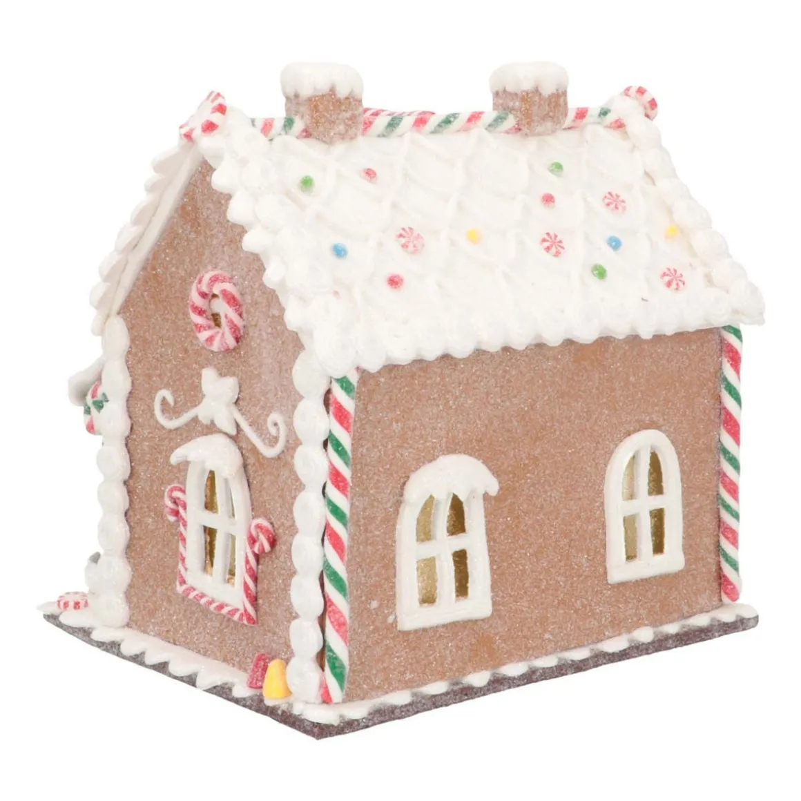 Large Clay Cookie House With LED | Handmade | 21cm High