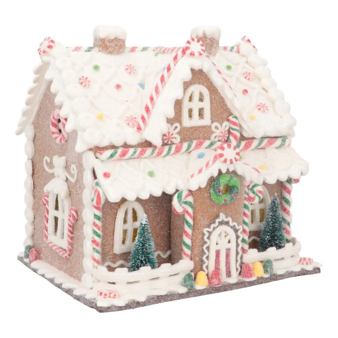 Large Clay Cookie House With LED | Handmade | 21cm High