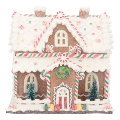 Large Clay Cookie House With LED | Handmade | 21cm High