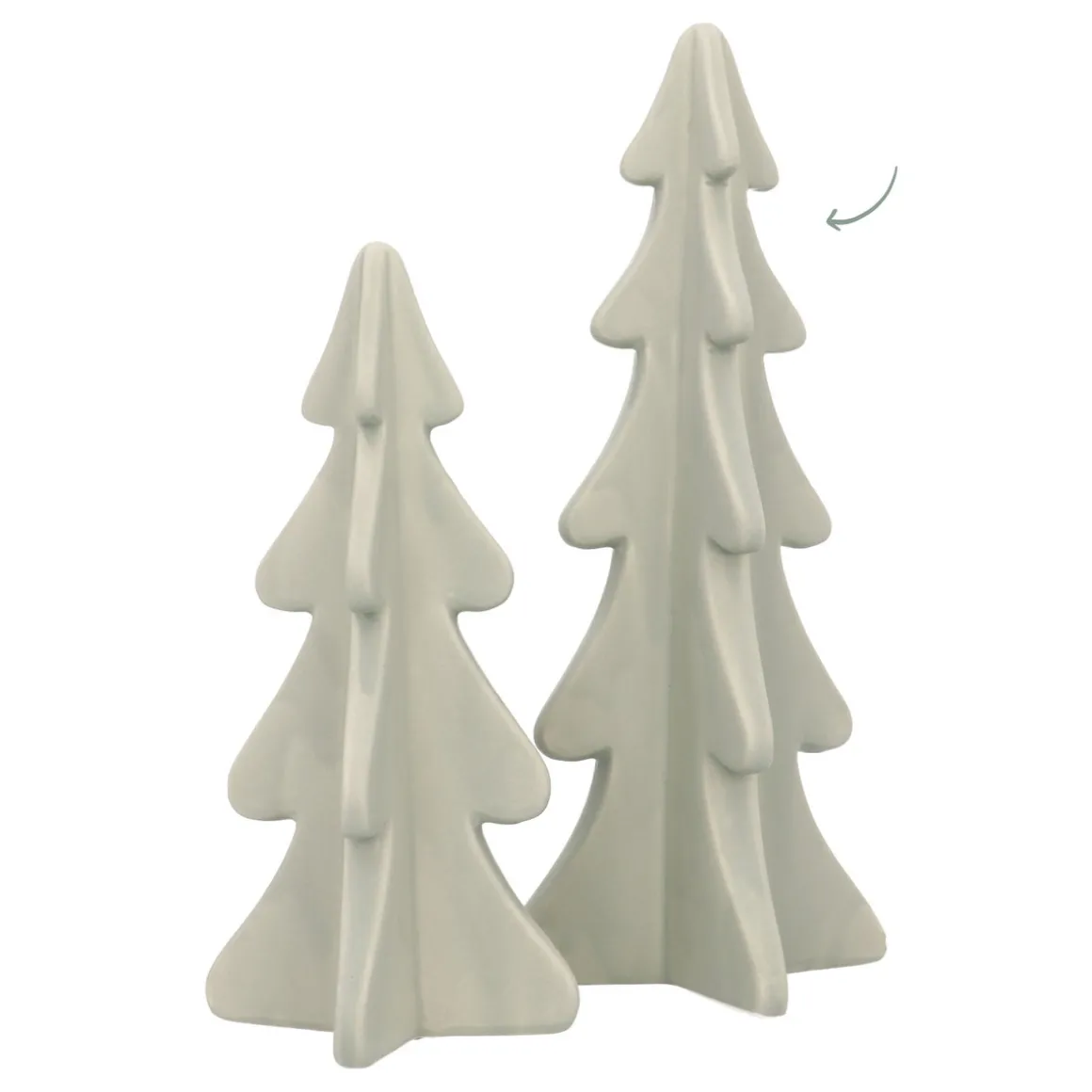 Large Cottage Green Porcelain Christmas Tree