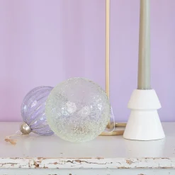 Large Handmade Eucalyptus Christmas Bauble With Speckles