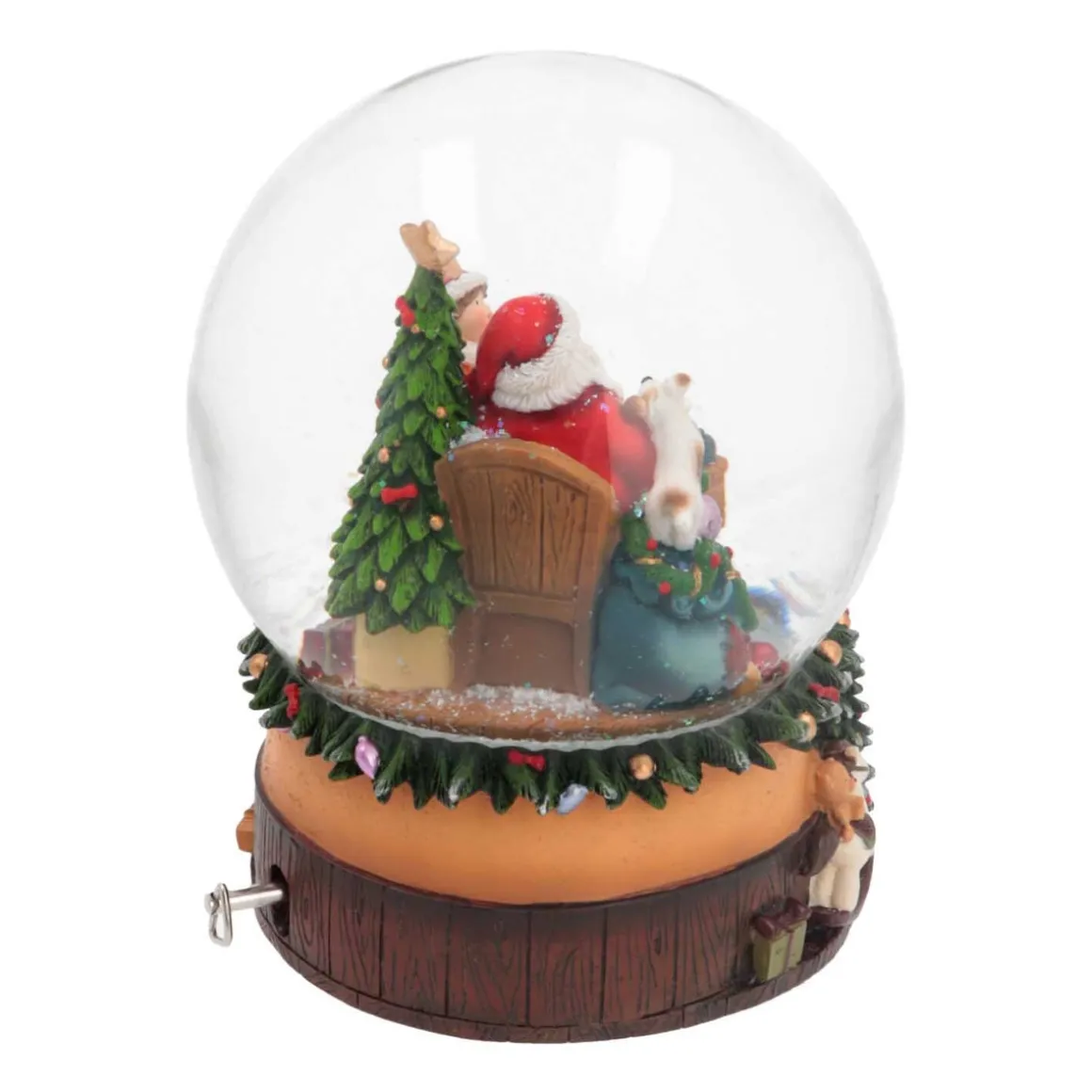 Large Snow Globe With Santa Claus | Music | ⌀14.5cm | 20.5cm Tall