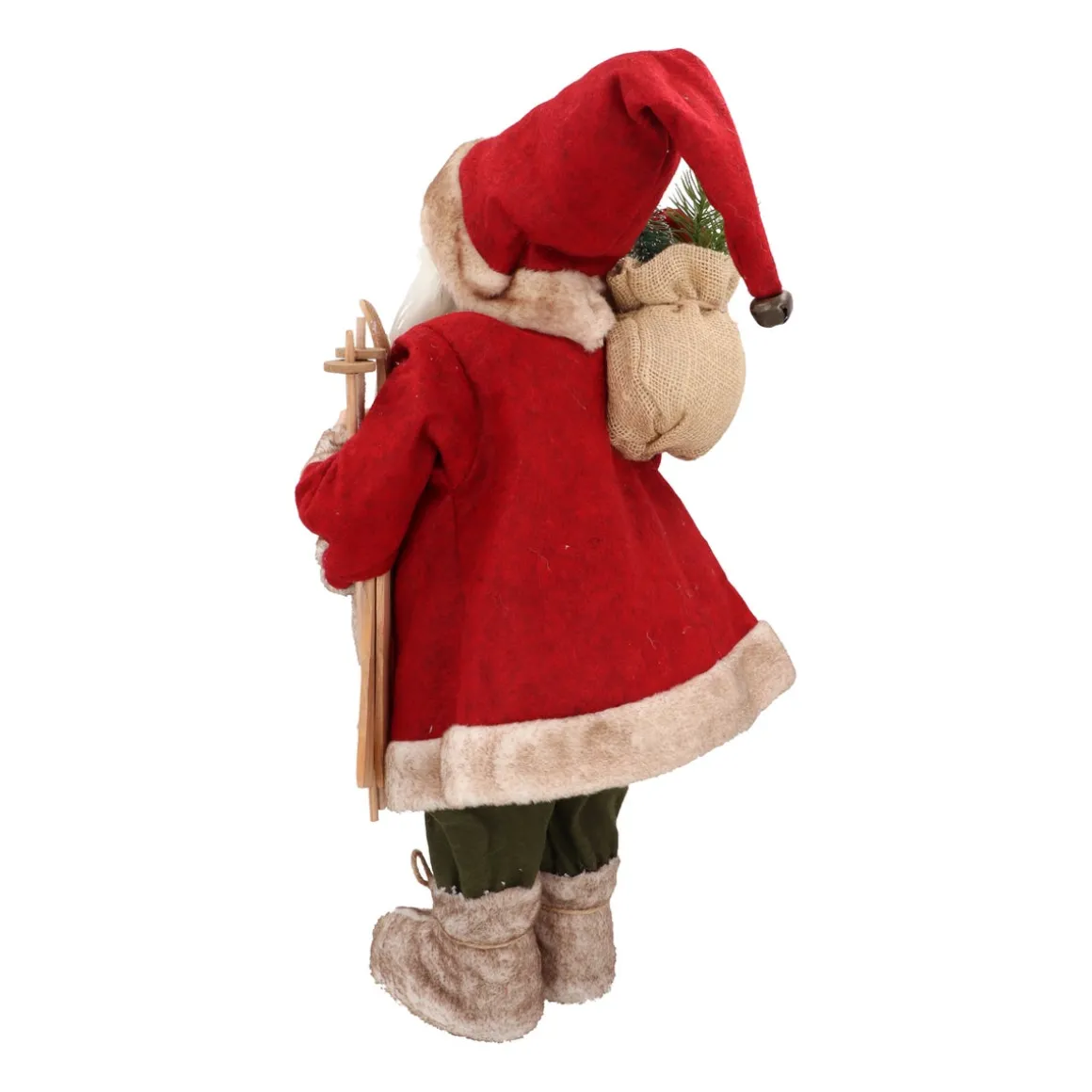 Large Standing Santa Claus | Bordeaux-green | 60cm/23in | Cloth