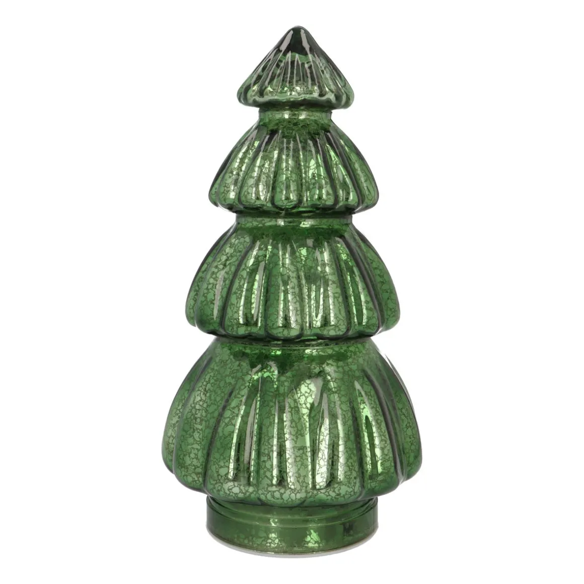 Large Voluminous Green LED Christmas Tree With Embossed Design