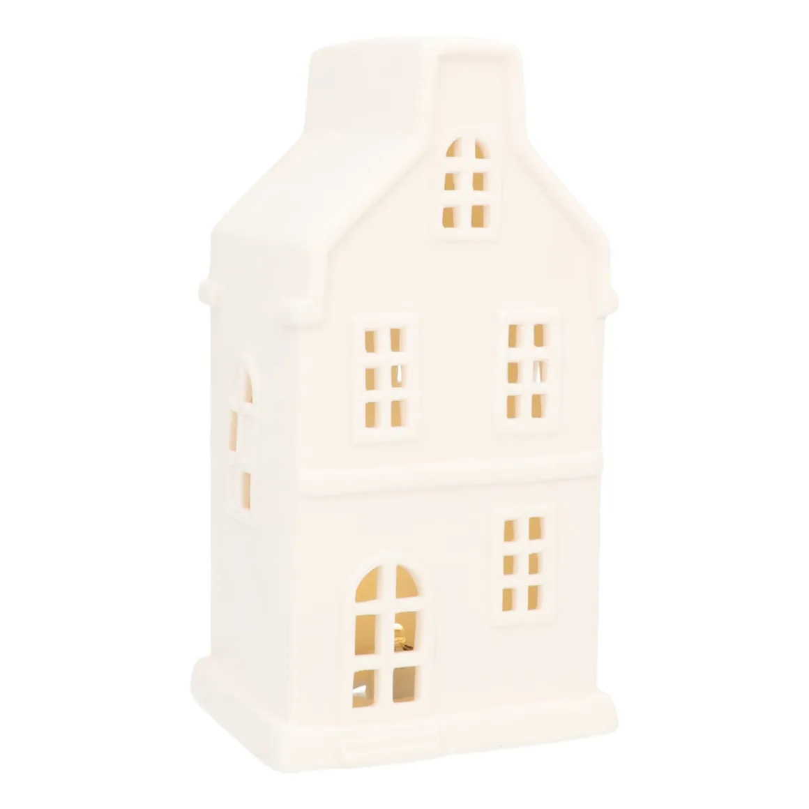 Large White Canal House For Christmas