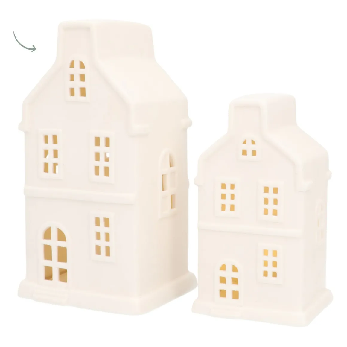 Large White Canal House For Christmas