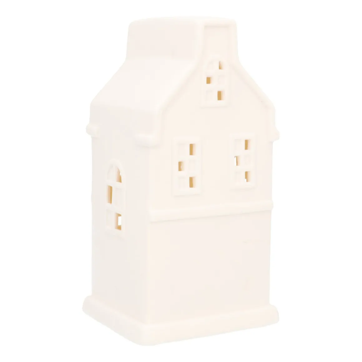 Large White Canal House For Christmas