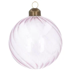 Lavender Christmas Bauble With Romantic Swirls