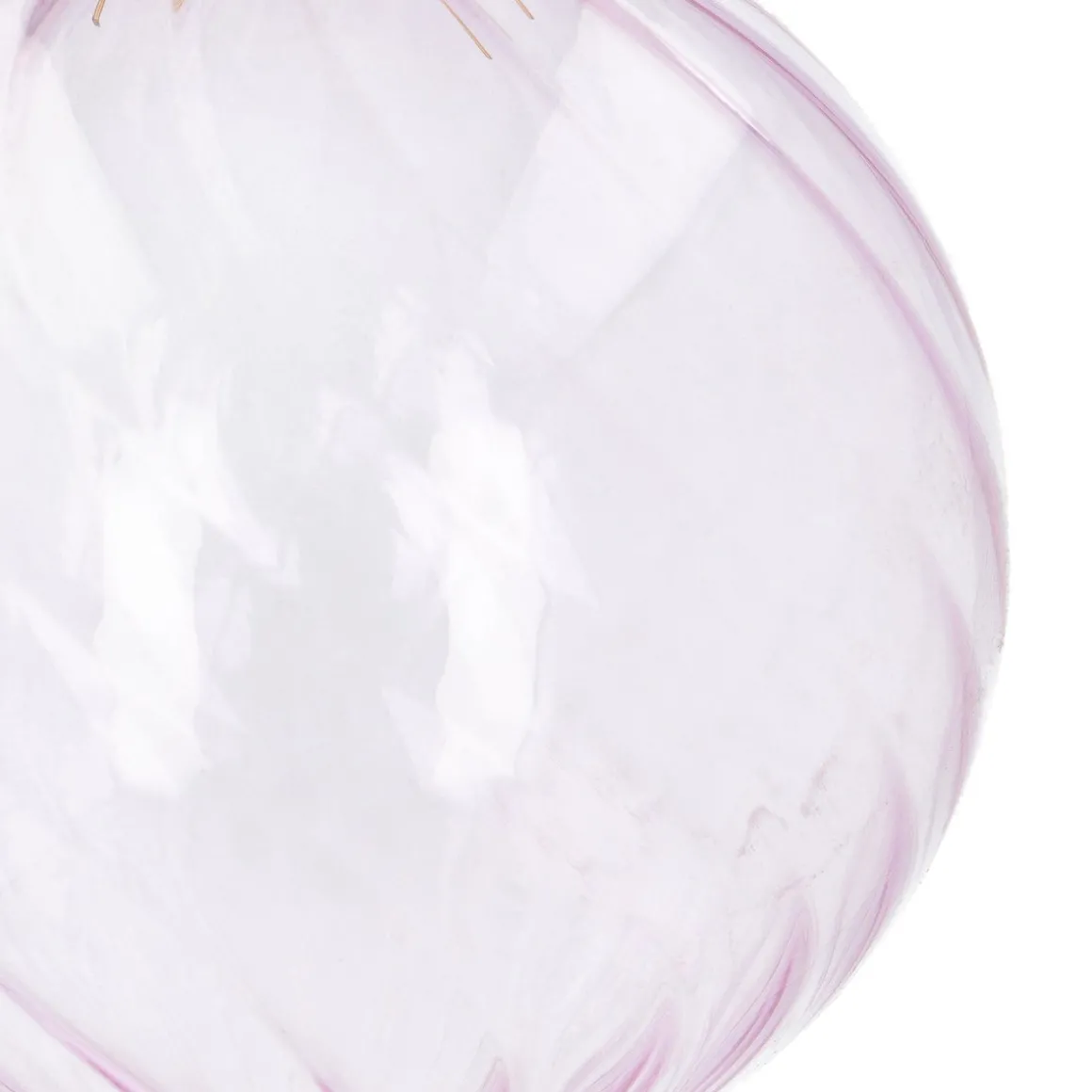 Lavender Christmas Bauble With Romantic Swirls