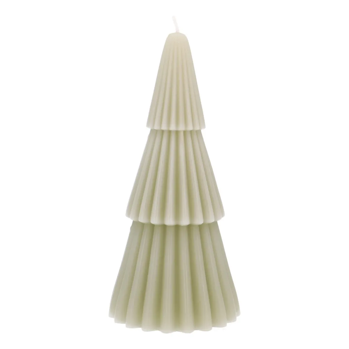 Layered Green Christmas Tree Candle