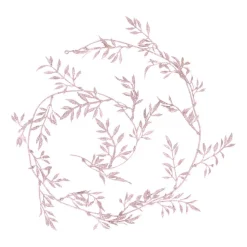 Leaf Garland With Glitter | Pink | 260 Cm