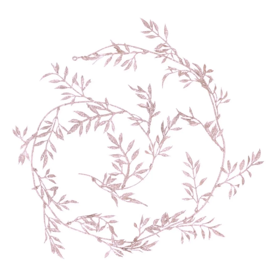 Leaf Garland With Glitter | Pink | 260 Cm