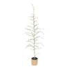 LED Christmas Tree In Jute Pot With Frost