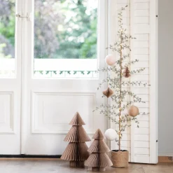 LED Christmas Tree In Jute Pot With Frost