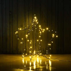 LED 3D Star | Warm White Light | Indoor & Outdoor Use | Timer | 60 Cm