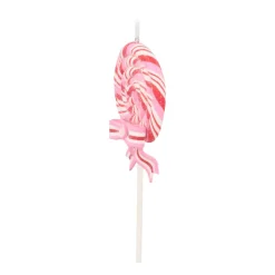 Lolly Christmas Ornament | Red-white-pink | Handmade | 16 Cm