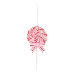 Lolly Christmas Ornament | Red-white-pink | Handmade | 16 Cm