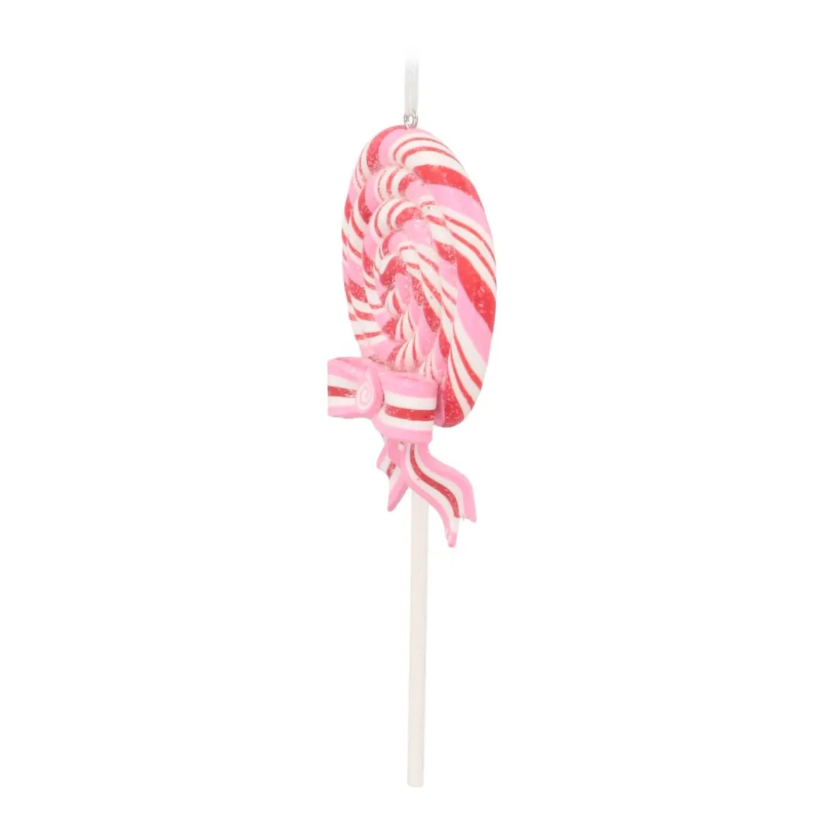 Lolly Christmas Ornament | Red-white-pink | Handmade | 16 Cm