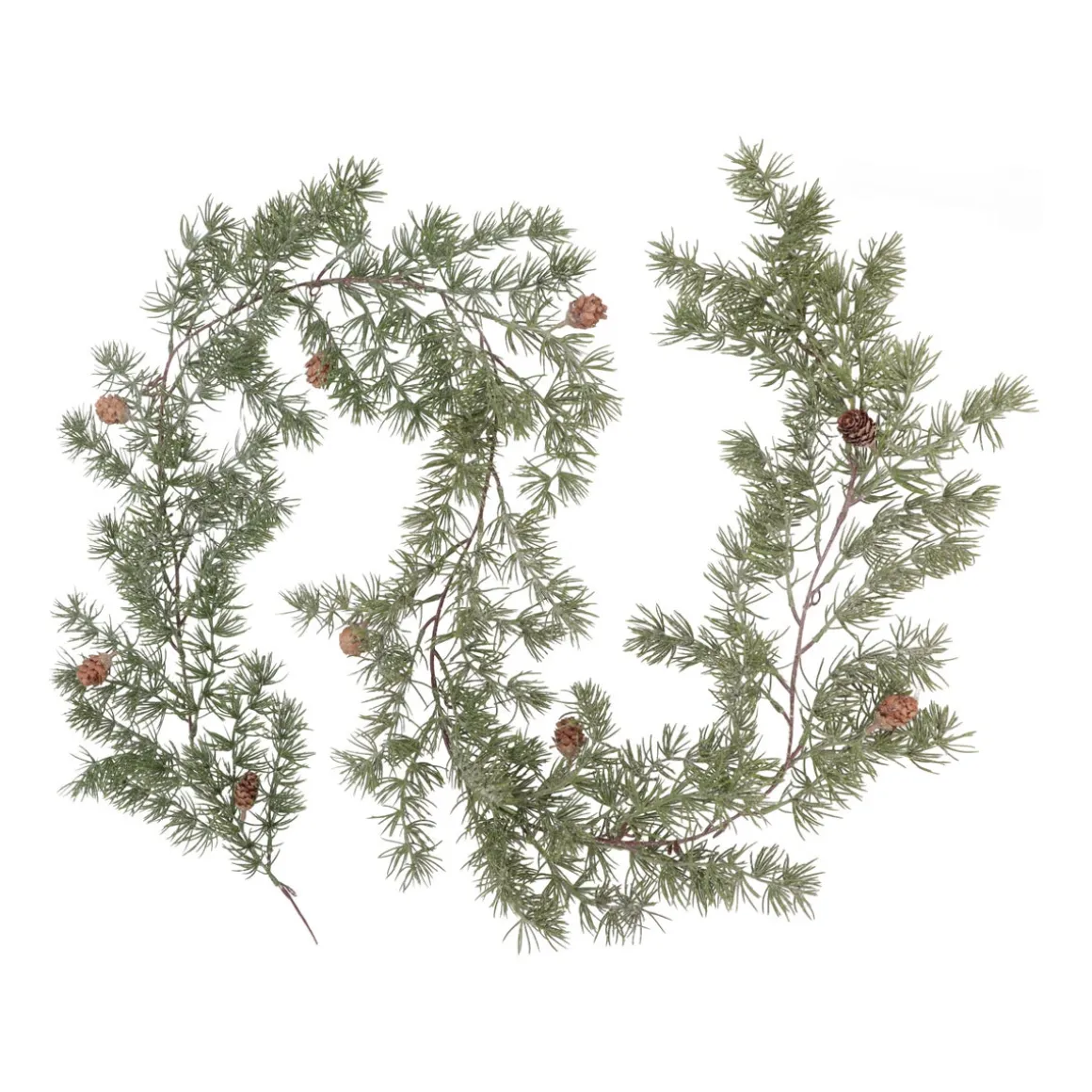 Long Green Winter Garland With Frost