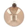 Luxury Craquelé Bauble | Glass | Champagne | 10cm