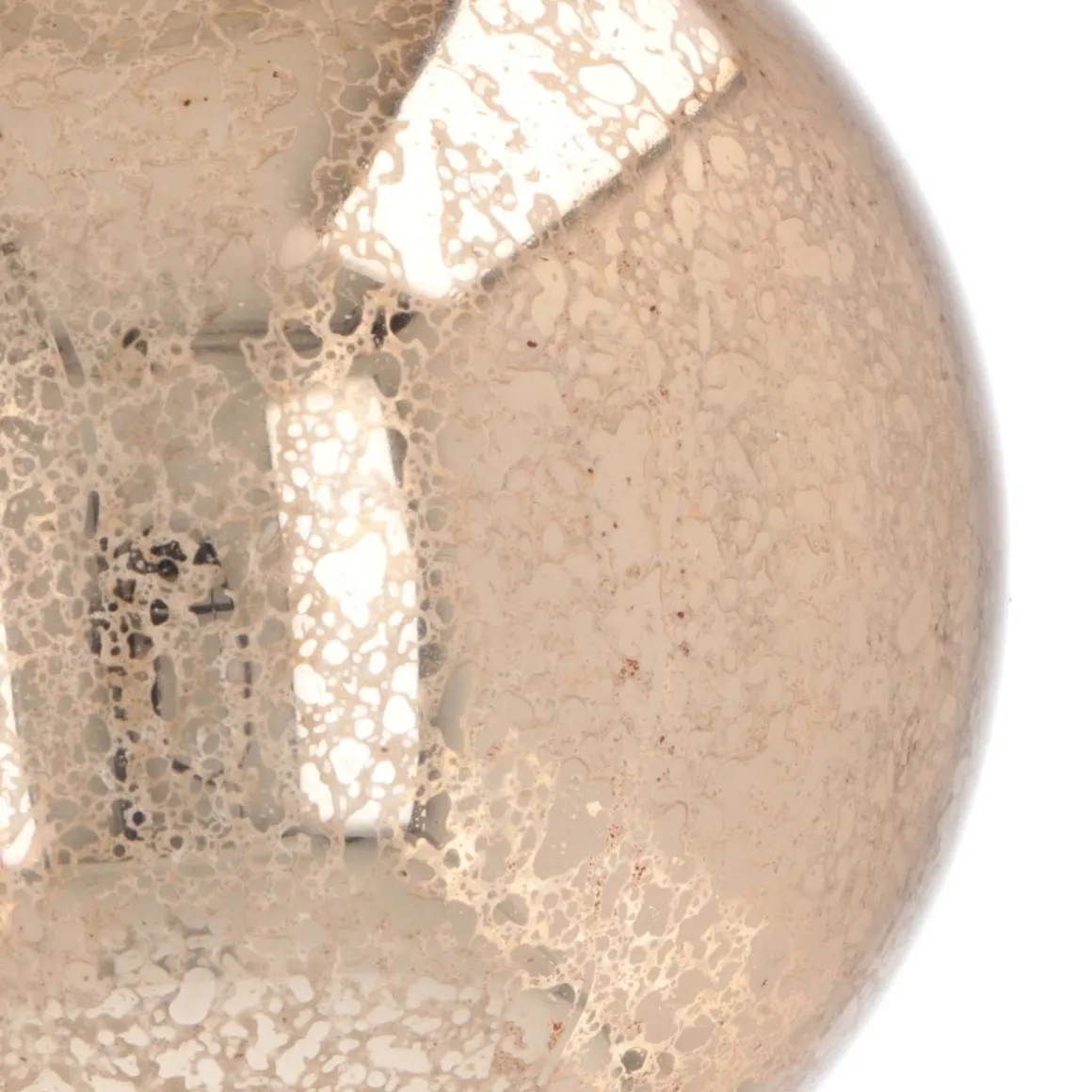 Luxury Craquelé Bauble | Glass | Champagne | 10cm