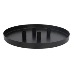 Magnetic Candle Tray | Ø 40 Cm | Matte Black | Includes Candle Holders