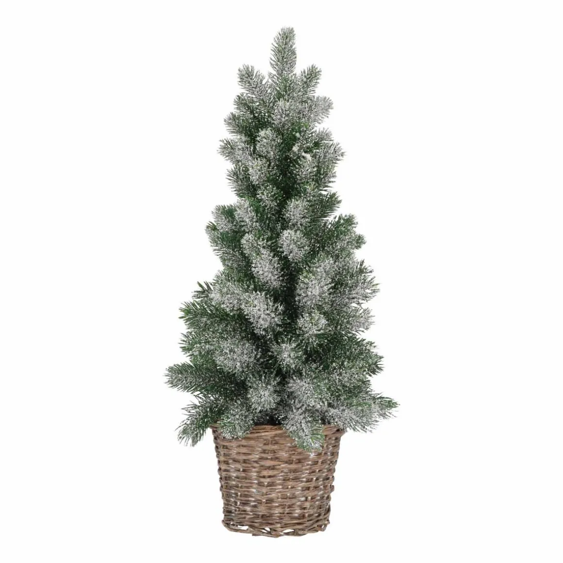 Mini Snow Christmas Tree With Willow Basket | 56 Cm