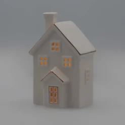 Miniature House | Porcelain | LED Lighting | 16cm