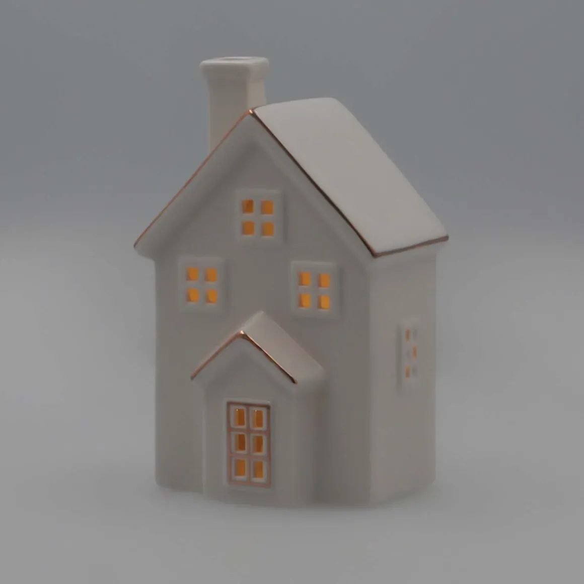 Miniature House | Porcelain | LED Lighting | 16cm