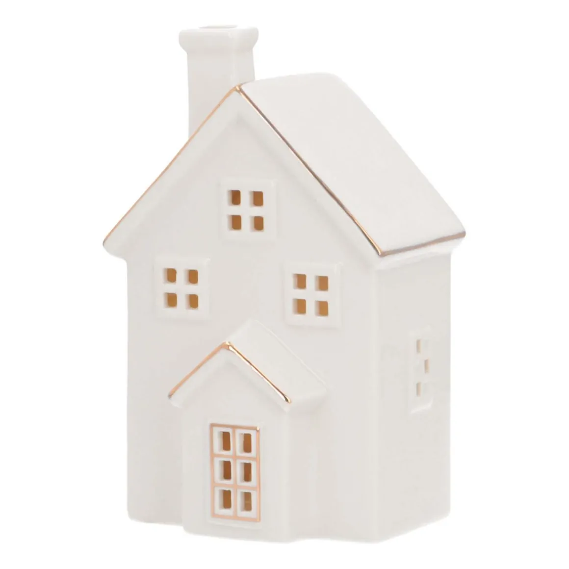 Miniature House | Porcelain | LED Lighting | 16cm