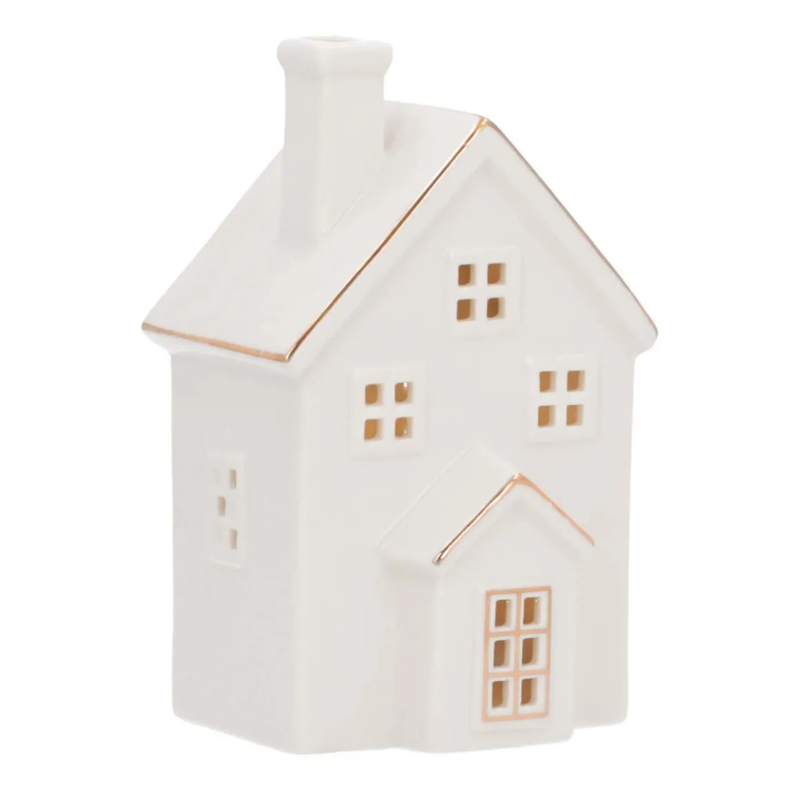 Miniature House | Porcelain | LED Lighting | 16cm