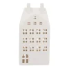 Miniature House With LED | Porcelain | 27cm | White