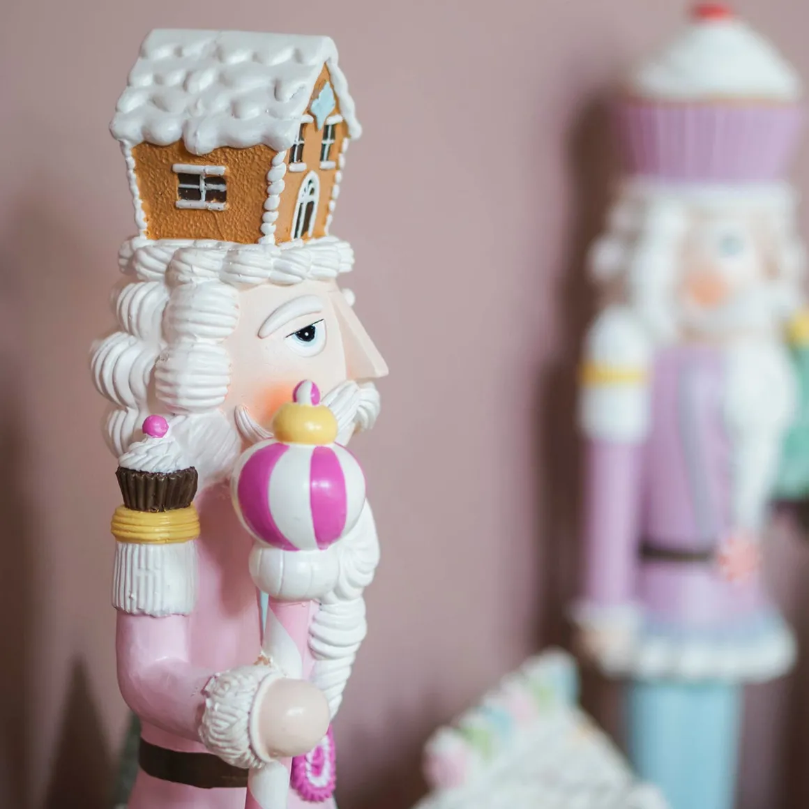 Nutcracker Christmas Decoration In Pastel Colors