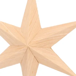 Paper Christmas Star With Realistic Wood Grain