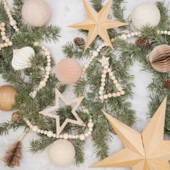 Paper Christmas Star With Realistic Wood Grain
