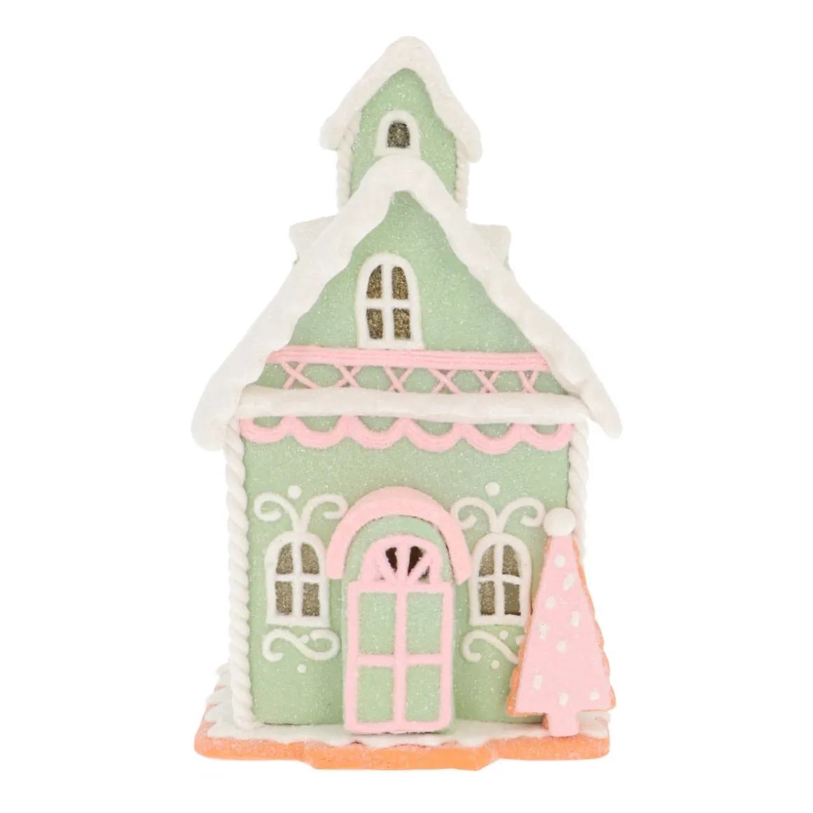 Pastel Gingerbread House With LED Lights