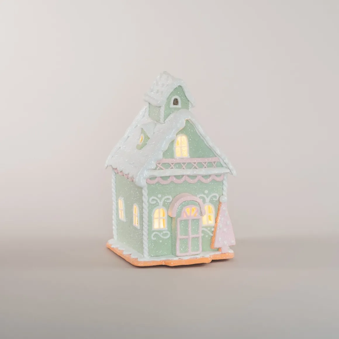Pastel Gingerbread House With LED Lights