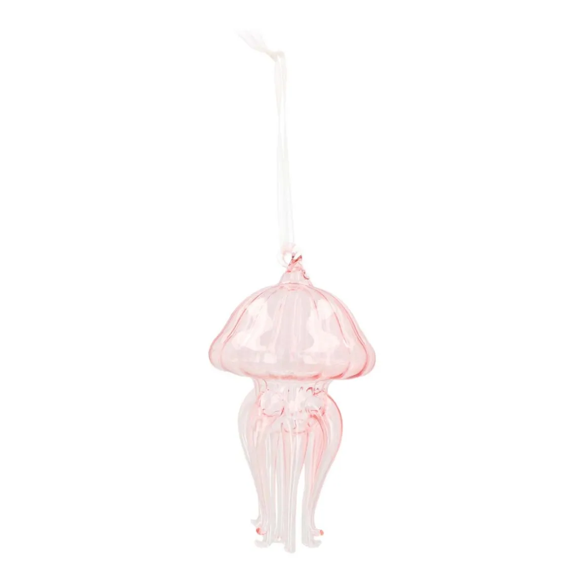Pink Jellyfish Christmas Ornament | Glass | 12 Cm
