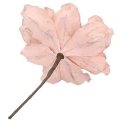 Pink Magnolia Decorative Flower With Glitters